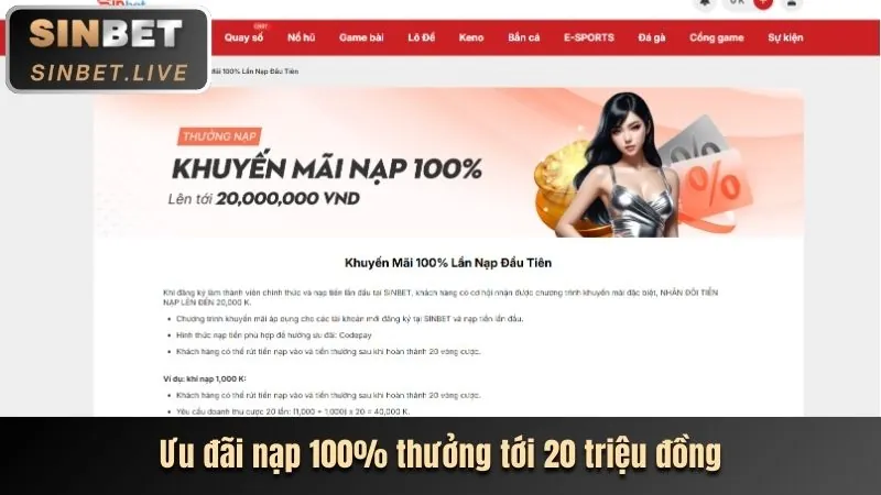 Khuyến mãi nạp tiền lần đầu 8xbet